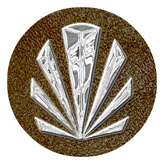 DAROUND 602 SL SH BR Silver Sunburst Shimmer Brown Background